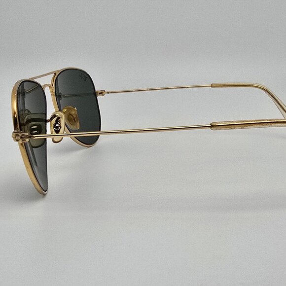 *SOLD* Ray-Ban RB3044 L0207 Gold Frame G-15 Lens Aviator Extra Small Sunglasses - Picture 3 of 15